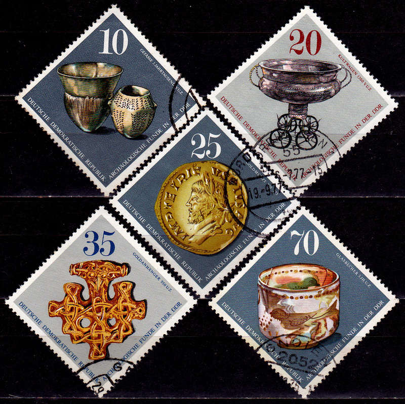 GERMANY DDR 1976, 23 Nov. ARCHAEOLOGICAL FINDINGS, set, UH, CV +/-R 55.00 view scans