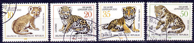 GERMANY DDR 1978, 23 May. 100th ANNIV LEIPZIG ZOO, set, UH, CV +/-R 45.00 view scans