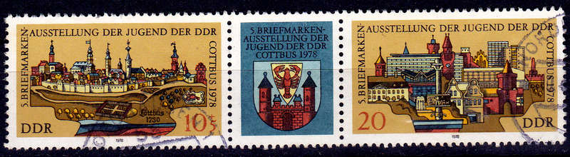 GERMANY DDR 1978, 18 July. STAMP EXHIBITION, pair, UH, CV +/-R 15.00 view scans