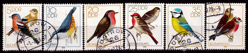 GERMANY DDR 1979, 9 Jan. SONGBIRDS, set, UH, CV +/-R 60.00 view scans