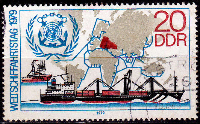 GERMANY DDR 1979, 20 March. SHIPPING, single, UH, CV +/-R 5.00 view scans