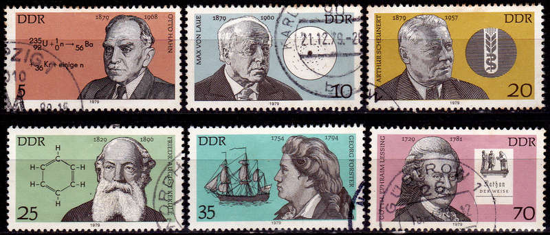 GERMANY DDR 1979, 20 March. PERSONALITIES, set, UH, CV +/-R 50.00 view scans