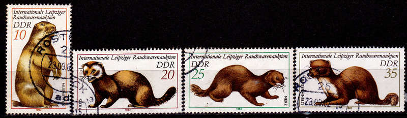 GERMANY DDR 1982, 23 Feb. LEIPZIG FUR AUCTION, set, UH, CV +/-R 35.00 view scans