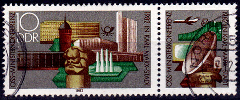 GERMANY DDR 1982, 24 Aug. OSS - CONFERENCE, single, UH, CV +/-R 5.00 view scans