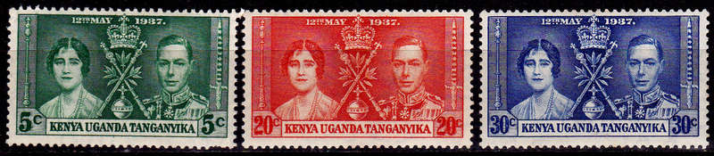 KUT 1937, 12 May. CORONATION of KGVI and QE, set, MH, CV +/-R 30.00, view scans