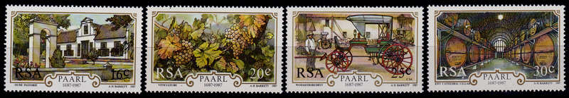 RSA 1987, 3 Sept. 300th ANNIV OF PAARL, set, MNH, CV R 5.50 view scans