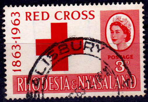 RHODESIA and NYASALAND 1963, 6 Aug. 100th ANNIV INTL RED CROSS, single, UH CV R 3.00 view scans