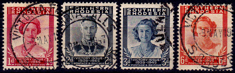 SOUTHERN RHODESIA 1947, 8 May. VICTORY ISSUE, set, UH, CV R 54.00, view scans