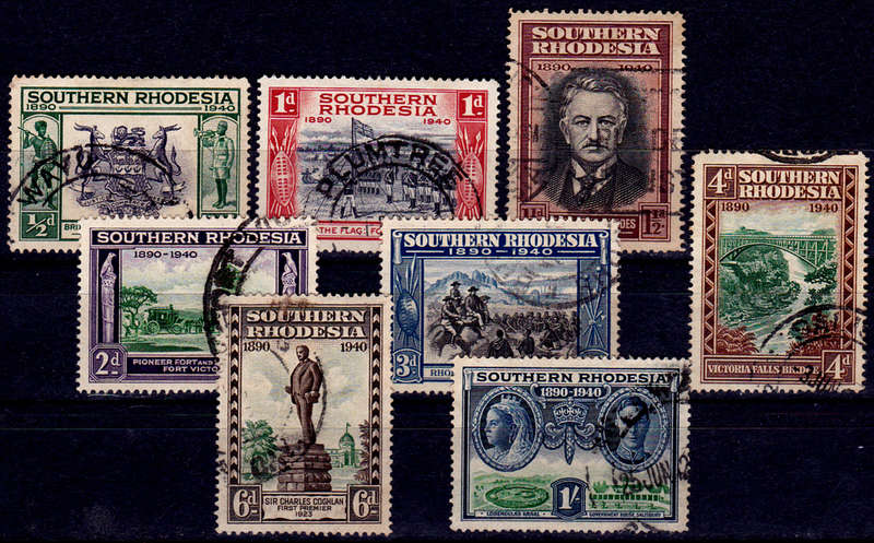 SOUTHERN RHODESIA 1940, 3 June. BSAC`s GOLDEN JUBILEE, set, UH, CV R 244.00, view scans