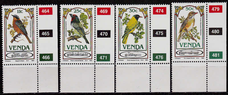 VENDA 1985, 10 Jan. SONGBIRDS, set, MNH, CV R 20.00 view scans