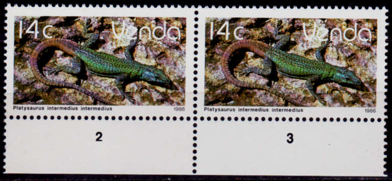VENDA 1986, 1 April. ADDITIONAL VALUE DEFINITIVE ISSUE, single pair, MNH, CV R 2.00 view scans