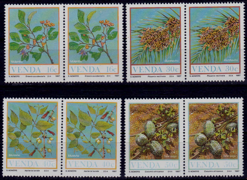 VENDA 1987, 2 Oct. FOOD FROM VELD(2nd series), set pairs, MNH, CV R 20.00 view scans