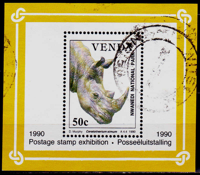 VENDA 1990, 1 March. WILDLIFE CONSERVATION, minisheet, UNH, CV R 20.00 view scans