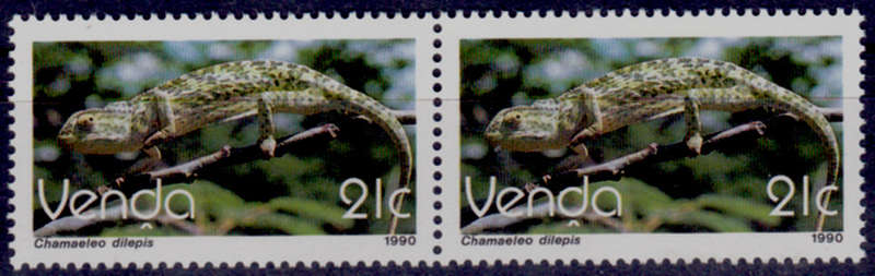 VENDA 1990, 3 Aug. ADDITIONAL VALUE DEFINITIVE ISSUE, single pair, MNH, CV R 2.00 view scans
