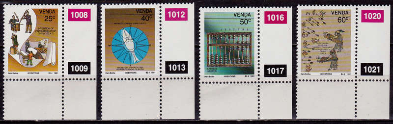 VENDA 1991, 6 June. INVENTIONS(1st series), set, MNH, CV R 36.00, view scans