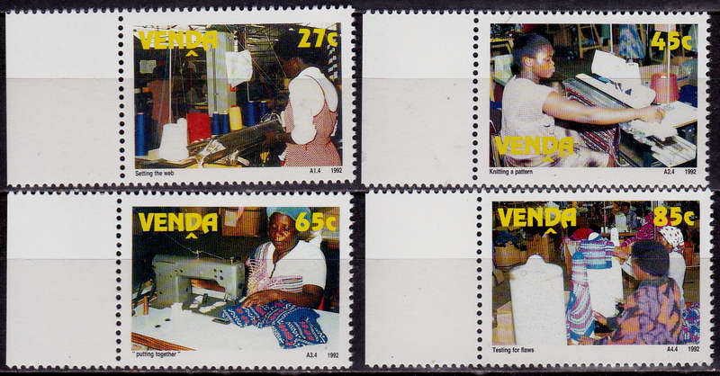 VENDA 1992, 5 March, INDUSTRIAL PRODUCTION, set, MNH, CV R 26.00, view scans