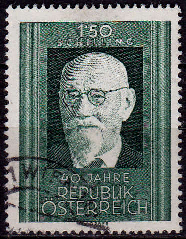 AUSTRIA 1958, 12 Nov. 40th ANNIV REPUBLIC OF AUSTRIA, single, UH, CV +/-R 15.00 view scans