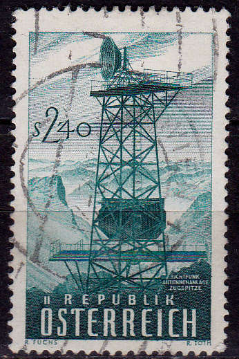 AUSTRIA 1959, 19 June. OFFICIAL START UP RADIO LINK NETWORK, single, UH, CV +/-R 5.00 view scans