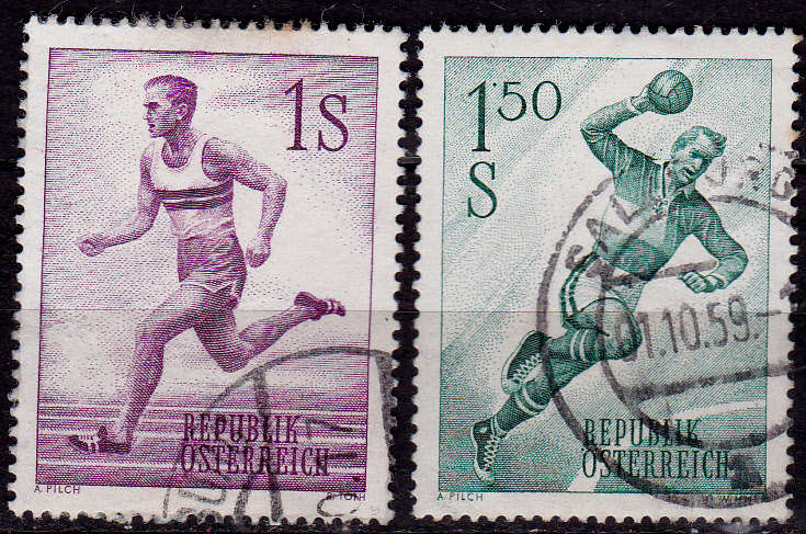 AUSTRIA 1959, 17 July. SPORTS, set, UH, CV +/-R 15.00 view scans