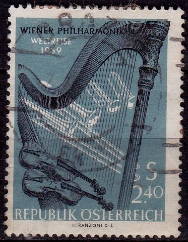 AUSTRIA 1959, 19 Aug. CONCERT WORLD TOUR, single, UH, CV +/-R 10.00 view scans