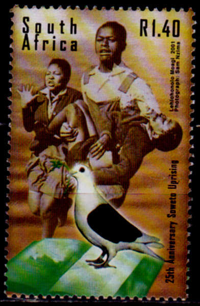 RSA 2001, 16 June. 25th ANNIV OF SOWETO UPRISING, single, MNH, CV R 15.00, view scans