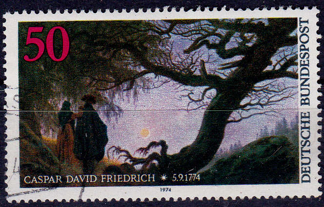 GERMANY 1974, 16 Aug. 200th ANNIV DEATH CASPAR D FRIEDRICH, single, UH, CV+/- R 5.00 view scans