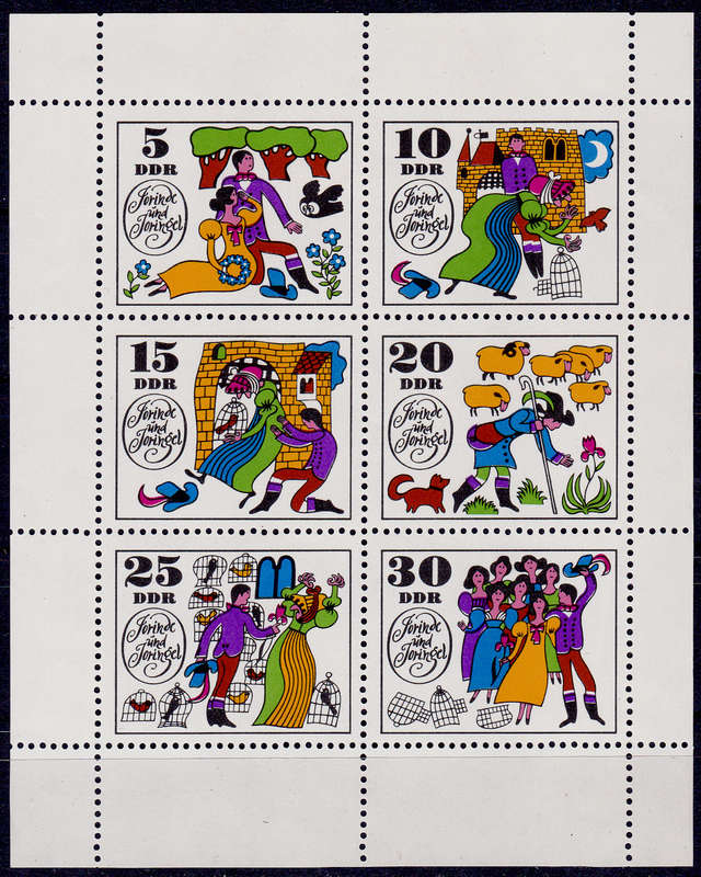 GERMANY DDR 1969, 18 March. FAIRY TALES, minisheet, MNH, CV+/- R 55.00 view scans