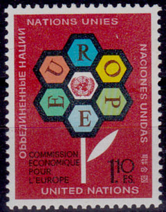 UN GENEVA 1972, 11 Sept. 25th ANNIV ECONOMIC CONFERENCE, single, MNH, CV +/-R 55.00 view scan