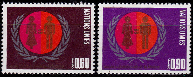 UN GENEVA 1975, 9 May. INTERNATIONAL YEAR OF WOMEN, set, MNH, CV +/-R 40.00 view scan