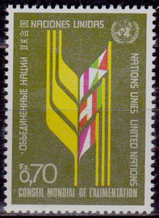 UN GENEVA 1976, 19 Nov. WORLD FOOD COUNCIL, single, MNH, CV +/-R 20.00 view scan