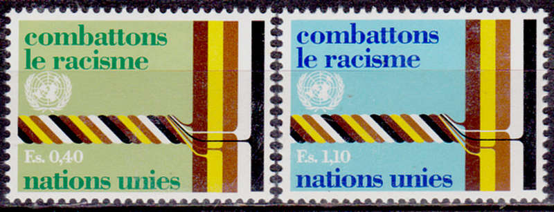 UN GENEVA 1977, 19 Sept. FIGHT AGAINST RACE DISCRIMINATION, set, MNH, CV +/-R 40.00 view scan