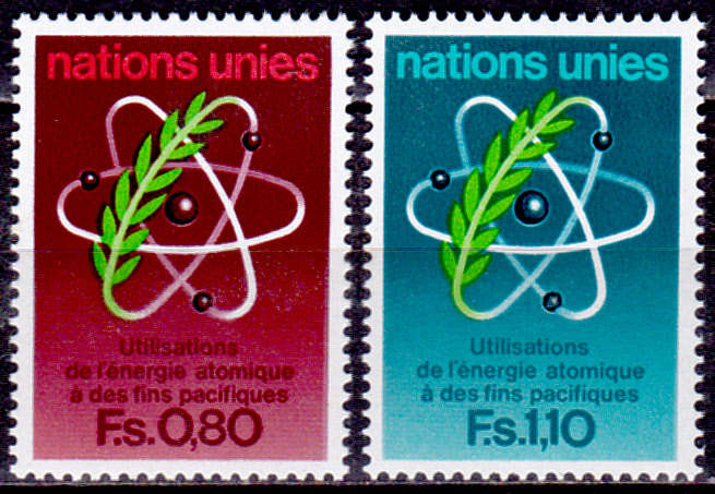 UN GENEVA 1977, 18 Nov. PEACEFUL USE OF NUCLEAR ENERGY, set, MNH, CV +/-R 50.00 view scan