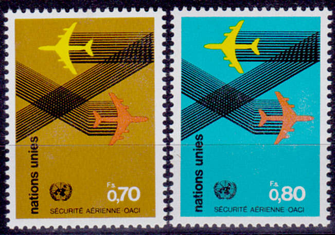 UN GENEVA 1978, 12 June. AIR SAFETY, set, MNH, CV +/-R 35.00 view scan
