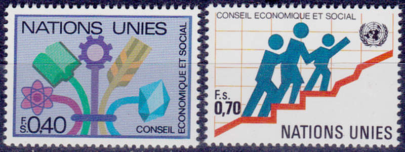 UN GENEVA 1980, 21 Nov. ECONOMIC AND SOCIAL COUNCIL, set, MNH, CV +/-R 30.00 view scan
