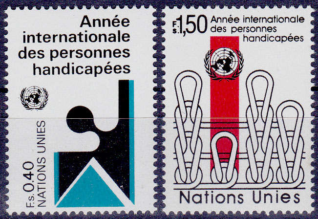 UN GENEVA 1981, 6 March. INTL YEAR OF DISABLED PERSONS, set, MNH, CV +/-R 40.00 view scan