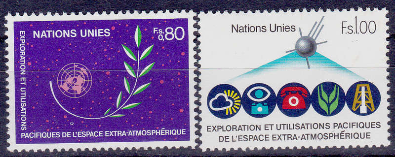 UN GENEVA 1982, 11 June. EXPLORATION AND PEACEFUL UTILIZATION, set, MNH, CV +/-R 45.00 view scan