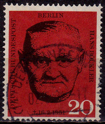 GERMANY BERLIN 1961, 16 Feb. TRADE UNION LEADER, single, UH, CV +/-R 5.00 view scans