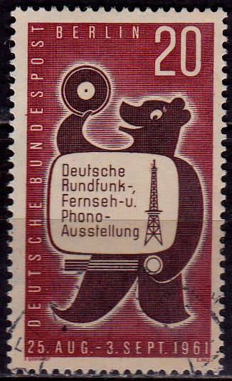 GERMANY BERLIN 1961, 3 Aug. EXHIBITION RADIO TV PHONOGRAPH, single, UH, CV +/-R 5.00 view scans