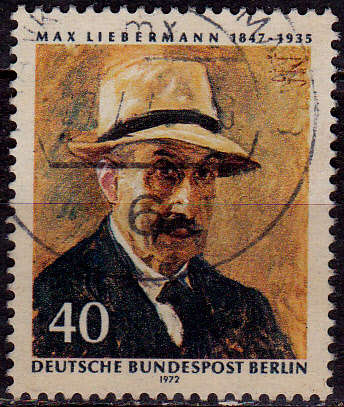 GERMANY BERLIN 1972, 18 July. MEMORIAL OF MAX LIEBERMANN, single, UH, CV +/-R 10.00 view scans