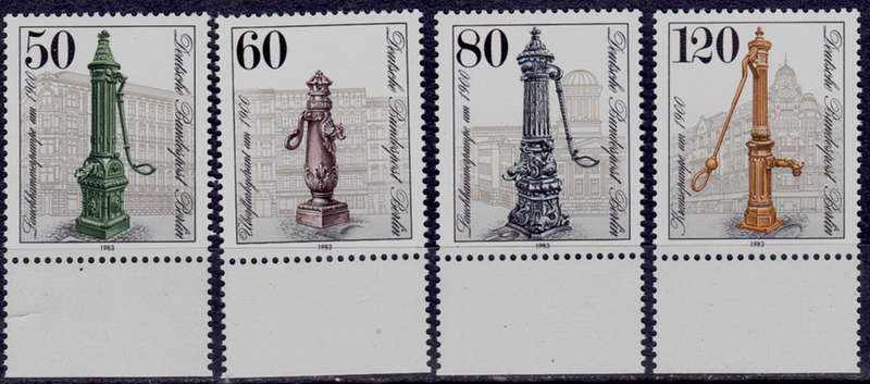 GERMANY BERLIN 1983, 13 Jan. WATER PUMPS, set, MNH, CV +/-R 90.00 view scans