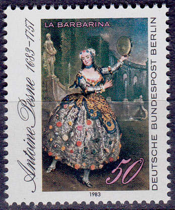 GERMANY BERLIN 1983, 5 May. 300th ANNIV BIRTH A PESNE, single, MNH, CV +/-R 20.00 view scans