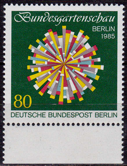 GERMANY BERLIN 1985, 16 April. NATIONAL GARDEN EXHIBITION, single, MNH, CV +/-R 20.00 view scans