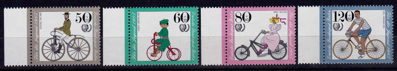 GERMANY BERLIN 1985, 16 April. YOUTH WELFARE BICYCLES, set, MNH, CV +/-R 130.00 view scans