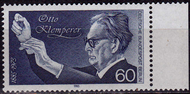 GERMANY BERLIN 1985, 7 May. 100th ANNIV BIRTH OTTO KLEMPERER, single, MNH, CV +/-R 20.00 view scans