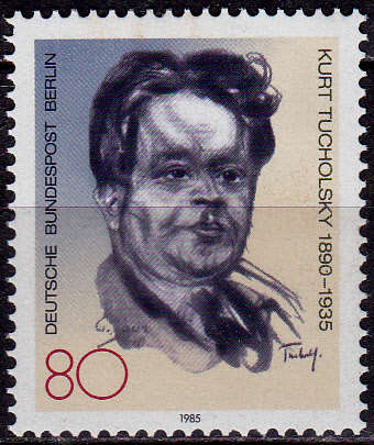 GERMANY BERLIN 1985, 12 Nov. 50th ANNIV DEATH K TUCHOLSKY, single, MNH, CV +/-R 40.00 view scans