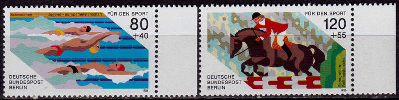 GERMANY BERLIN 1986, 13 Feb. SPORTS, set, MNH, CV +/-R 85.00 view scans