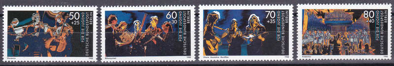 GERMANY BERLIN 1988, 14 April. YOUTH WELFARE MUSIC, set, MNH, CV +/-R 120.00 view scans