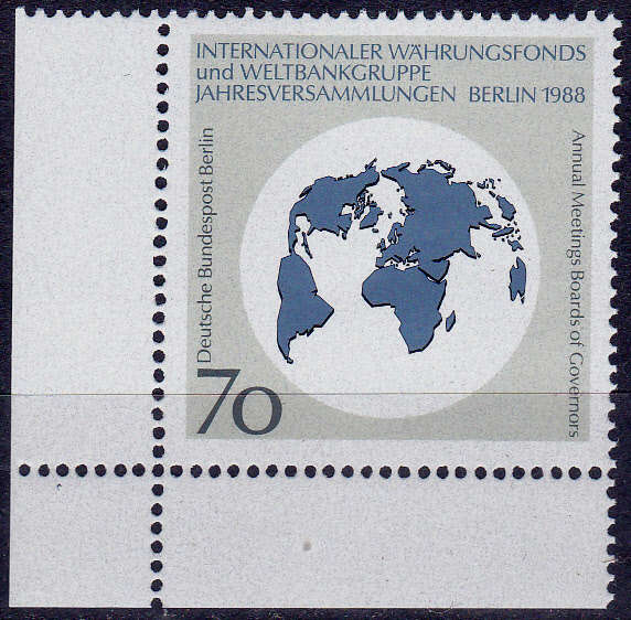 GERMANY BERLIN 1988, 11 Aug. WORLD BANK, single, MNH, CV +/-R 20.00 view scans