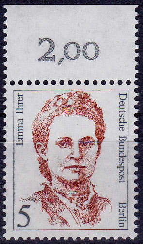 GERMANY BERLIN 1989, 9 Feb. FAMOUS WOMEN, single, MNH, CV +/-R 10.00 view scans