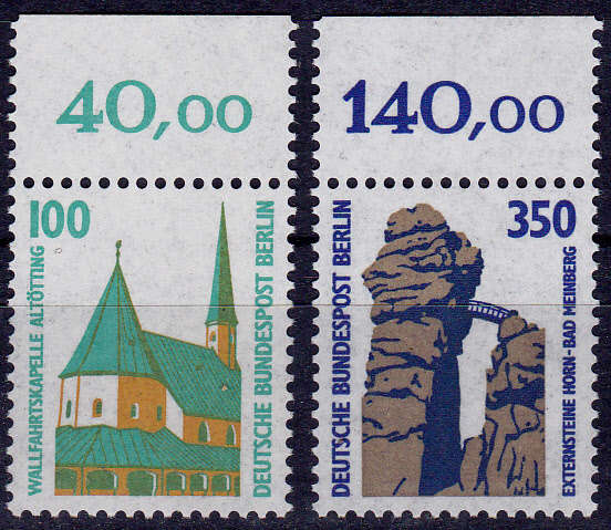 GERMANY BERLIN 1989, 9 Feb. SIGHTSEEINGS, set, MNH, CV +/-R 130.00 view scans